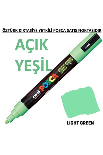Uni Posca Light Green Marker Pc-3M (0.9-1.3mm) Poska Pc3M Pc - 3m
