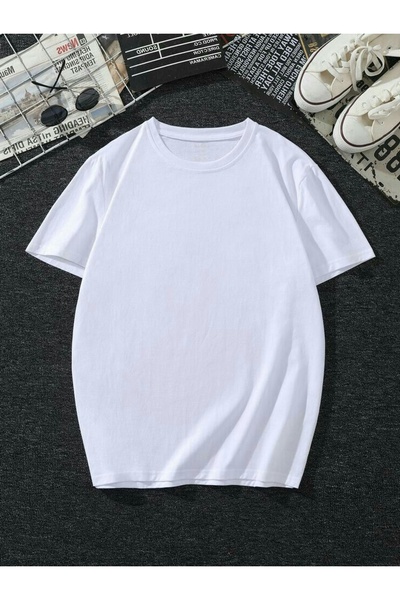 FİTGO Λευκό μπλουζάκι καθημερινά