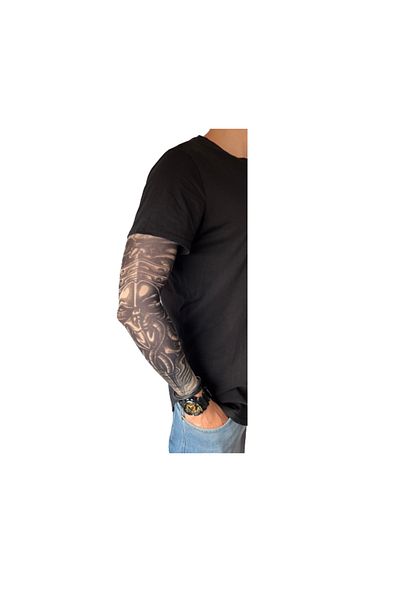 BOEM Temporary tattoo sleeve, 3D print, with sun protection for arms, universal size, unisex, model