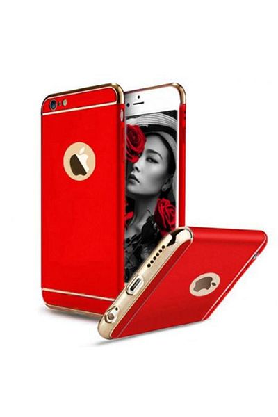 BOEM Apple iPhone 6/6S case, MyStyle Elegance Luxury 3in1 Red