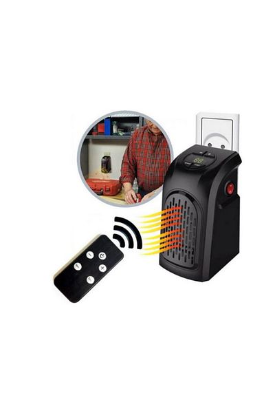 BOEM Mini încălzitor portabil cu ventilator pentru priză, Handy Heater Black Design