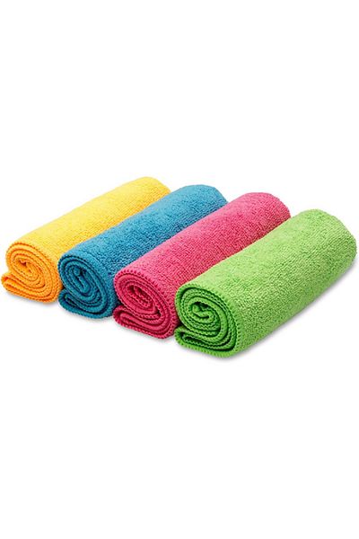 Vileda 4-Piece Super Absorbent Streak-Free All-Purpose Microfiber Cloth Multicolor 30 x 30cm