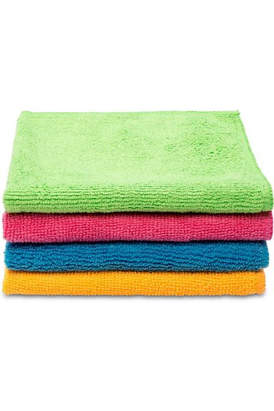 Vileda 4-Piece Super Absorbent Streak-Free All-Purpose Microfiber Cloth Multicolor 30 x 30cm