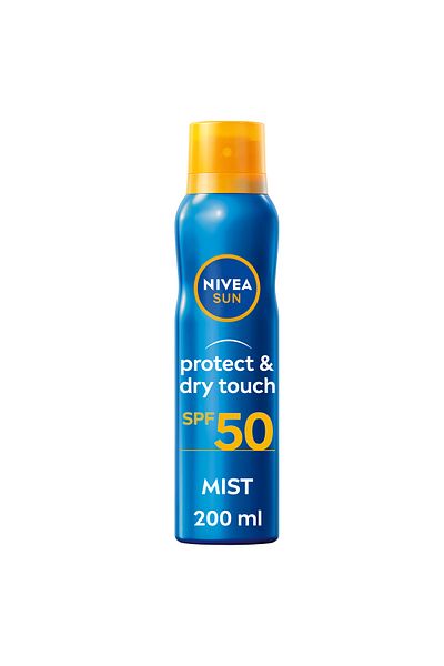 NIVEA SUN Protect & Dry Touch Sun Spray SPF50, Water-Resistant Sunscreen, 200ml