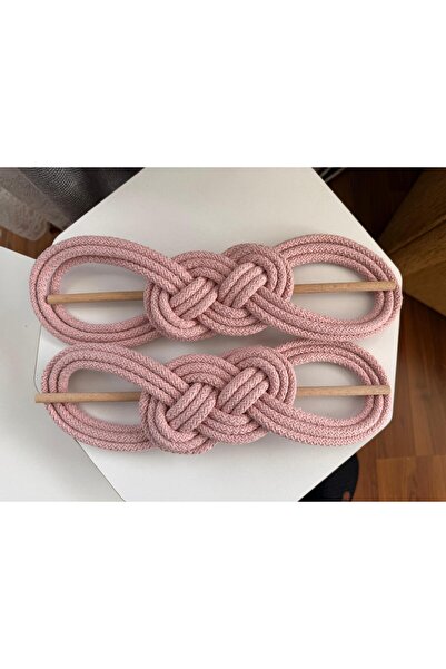 Üçbey Pembe Renkli Perde Tokası Perde Süsü Perde Tutucu Tül Perde Braçol Takımı (2 adet)