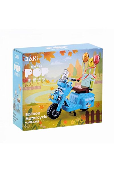 hak-iş oyuncak Motorcycle Lego Building Toy with Balloons