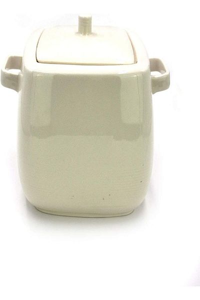 QUALITIER 3.5L Soup Tureen – Elegant White Ceramic Serving Bowl with Lid