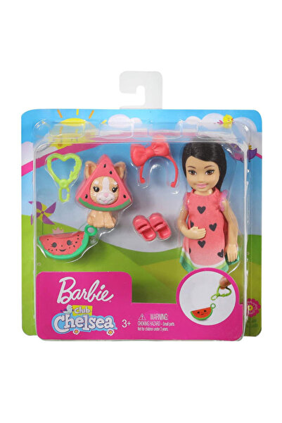 mattel Barbie Club Chelsea doll in watermelon outfit