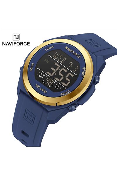 Naviforce NF7111 Men’s Digital Sport Watch – 41mm ABS Case, Silicone Strap, Waterproof, Casual Style