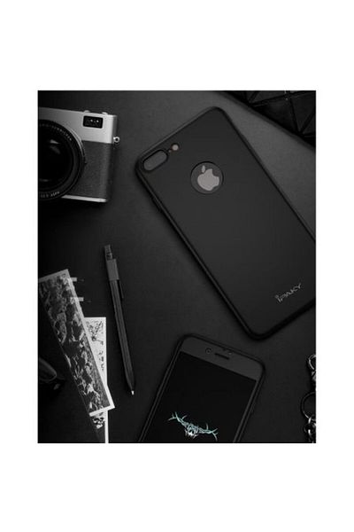 BOEM Case for Apple iPhone 7 Plus MyStyle iPaky Original Black, full 360 degree coverage