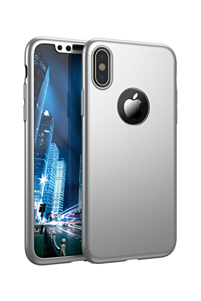 BOEM Carcasă completă (față + spate) pentru Apple iPhone X, argintie