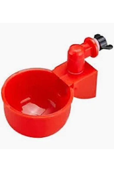 OEM Water dispenser for poultry, Plastic, Red