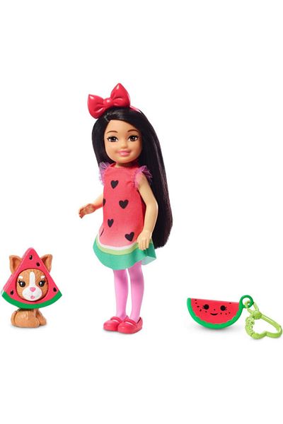 mattel Papusa Barbie Club Chelsea in costum de pepene