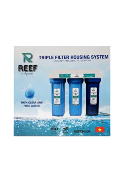 Reef Triple Stage Water Filter System, Blue Housing, Under-Sink Filtration