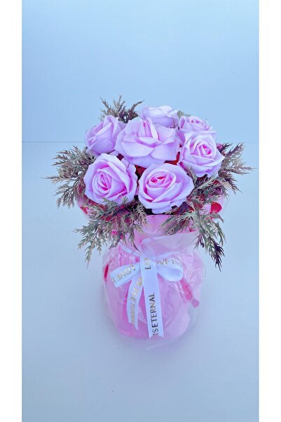 Zarif Pembe Yapay Gül Aranjmanı (BLUSH GARDEN)