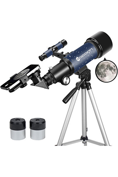 EACONN 70mm Başlangıç Seviyesi Teleskop, Taşınabilir Seyahat Teleskobu, Tripo...