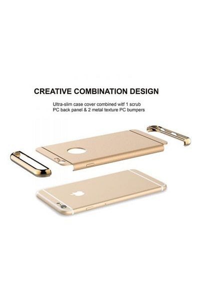 BOEM IPhone 7 Plus case, MyStyle Elegance Luxury 3in1 Gold