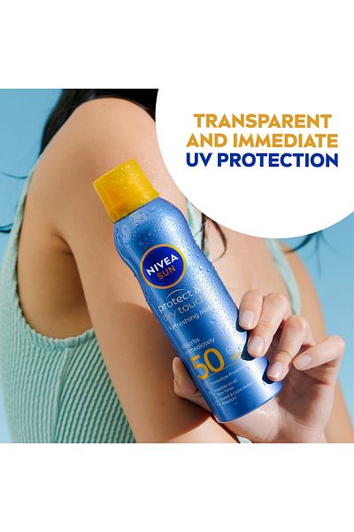 NIVEA SUN Protect & Dry Touch Sun Spray SPF50, Water-Resistant Sunscreen, 200ml