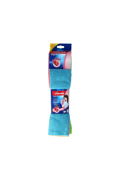Vileda 4-Piece Microfiber Cloth Set Multicolor
