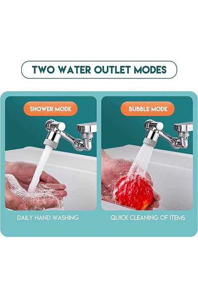 BOEM Faucet adapter with telescopic mechanical arm to prevent splashing