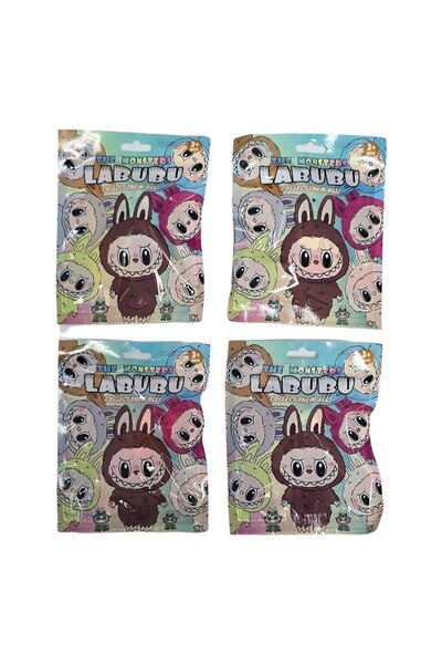 xpress sales Set 4 Figurine Surpriza, The Monsters Labubu, multicolor, 5 cm - 7 cm