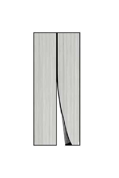 BOEM Plasă anti-insecte cu magneți pentru ușă, 90 x 210 cm, Neagră