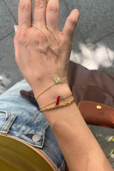 Hoop jewelery ŞANS BOYNUZLU ÇELİK BİLEKLİK