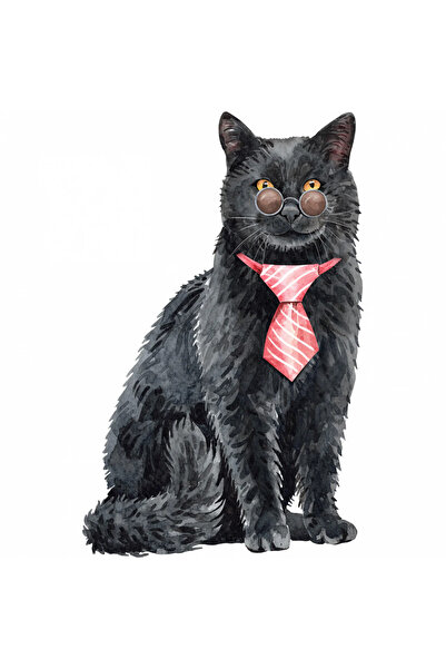 INOVATIX Set de 8 piese, autocolant Pisică frumoasă privind peste ochelari, I...