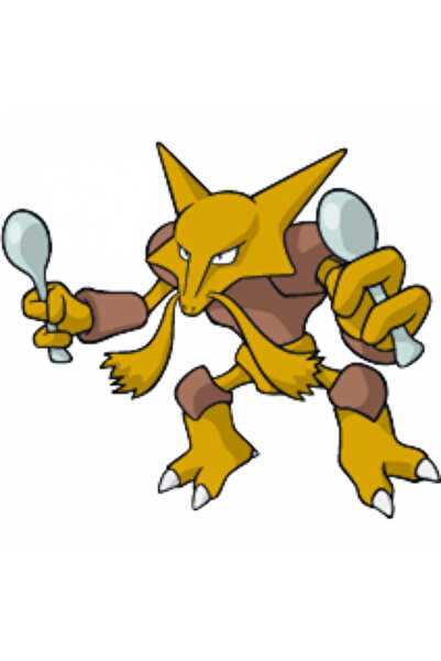 INOVATIX Set de 8 piese, autocolant Pokemon Alakazam, INOVATIX®. 6 cm