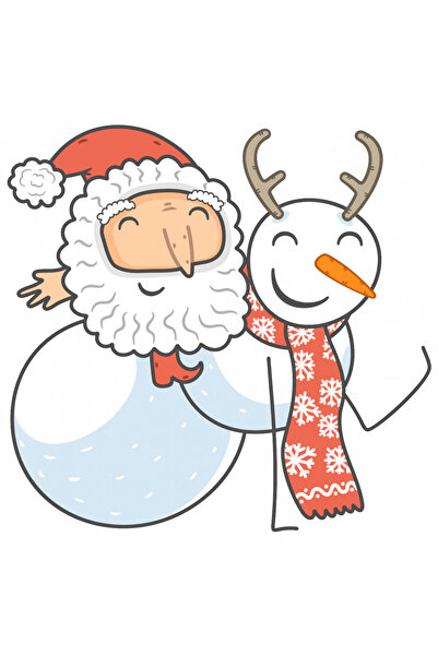 INOVATIX Set de 8 bucăți, autocolant om de zăpadă, INOVATIX®. 6 cm