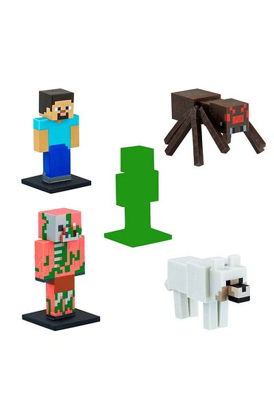 MINECRAFT Toppeez 5-Piece Figure Set - Steve'Li Set