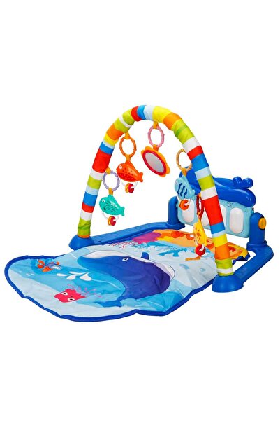 BABYCİM 3in1 Piyanolu Balina Desenli Oyun Halısı
