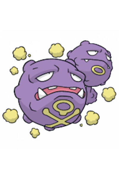 INOVATIX Set de 8 piese, autocolant Pokemon Koffing cu gaz, INOVATIX®. 6 cm