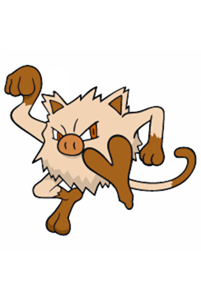 INOVATIX Set de 8 piese, autocolant Pokemon Mankey, INOVATIX®. 6 cm