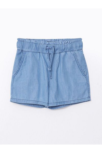 LC Waikiki Girl's Jeans Shorts with Elastic Waist
