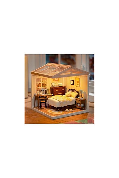 Rolife 3D Puzzle, DIY Mini House Vintage Bedroom, plastic, Rolife, 95 pieces