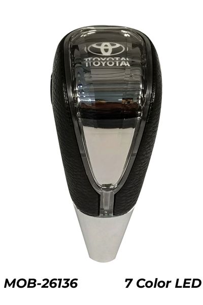 M-Spirit LED Gear Shift Knob with 7-Color Breathing Light for Toyota Cars, USB Powered - MOB-26136