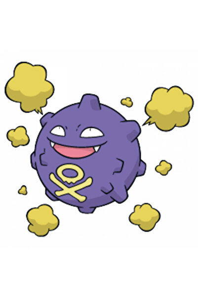 INOVATIX Set de 8 piese, autocolant Pokemon Koffing, INOVATIX®. 6 cm