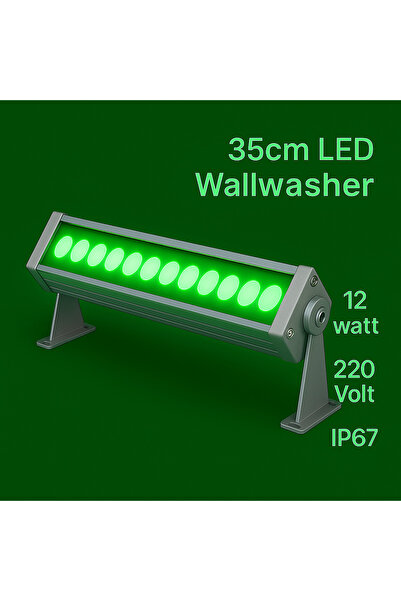 DEHALUX LED LIGHTING SOLUTIONS 35cm 12w Led Wallwasher Yeşil | Dış Cephe, Min...