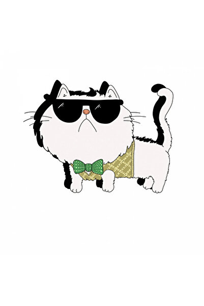 INOVATIX Set de 8 autocolante, Cat Geeks Are Cool, INOVATIX®. 6 cm