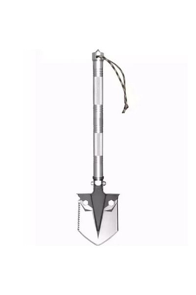 Rovitech Lopata militara, multifunctionala, otel, pliabila, 12 functii, latime lama 13 cm, argintiu