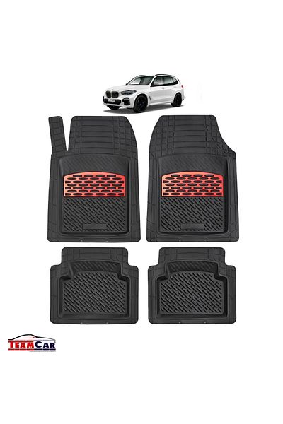 TEAMCAR ® Car Mats Tray Type Compatible Bmw X5 G05 (2018–2025) Red
