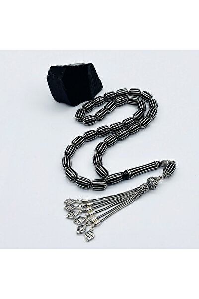 tesbihpasaji Kapsül Kesim Karpuz Dilimi İşlemeli Erzurum Oltu Taşı Tesbih