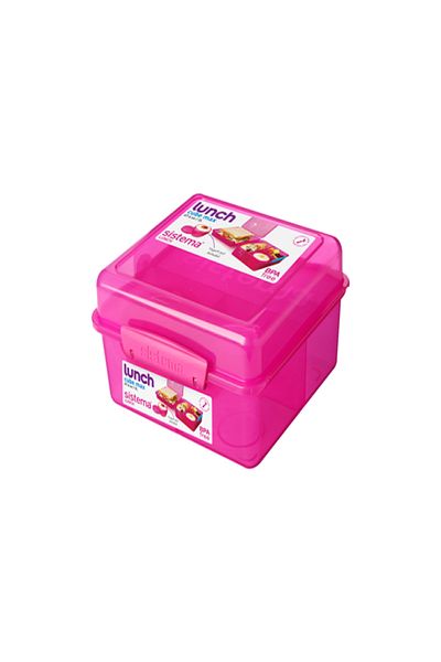 Sistema Lunch Cube Max with Yogurt Pot Assorted