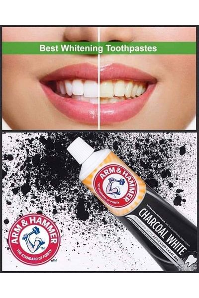 Arm&Hammer Arm & Hammer Charcoal White Activated Charcoal Whitening Toothpaste with Baking Soda and Mint Flavor 75ml