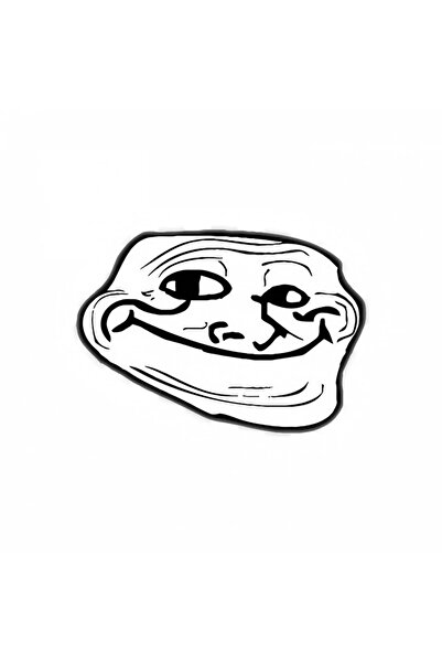 INOVATIX Set de 8 autocolante meme cu un troll vesel și amuzat, INOVATIX®. 6 cm