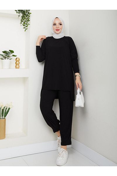 MODAMÜNASİP Our Very Stylish Alya Baggy Detailed Trousers Suit with the Most Beautiful Colors