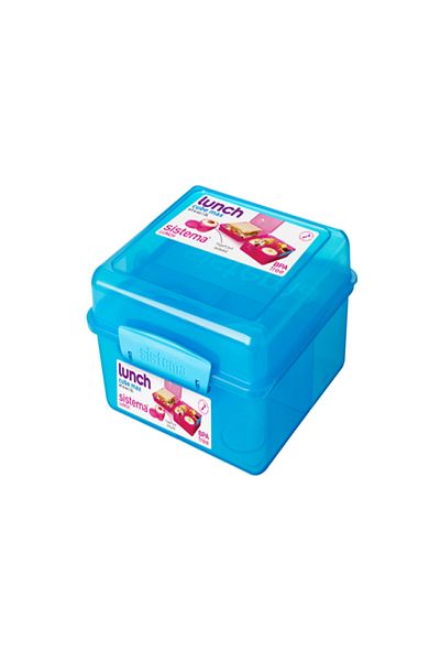 Sistema Lunch Cube Max with Yogurt Pot Assorted