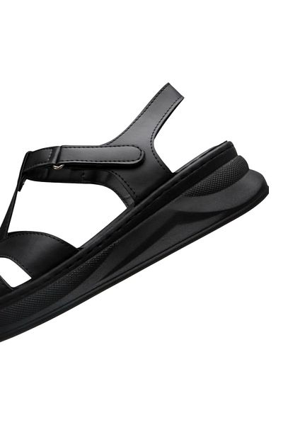 Y&D Shoes Women's Orthopedic Daily Sandals – Beige & Black Color Options – Comfortable Velcro Summer Shoes