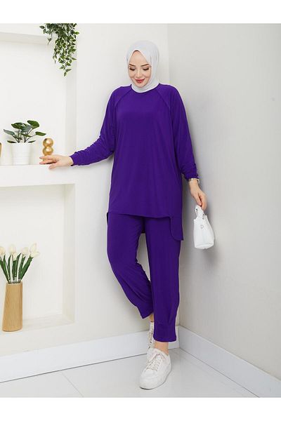 MODAMÜNASİP Our Very Stylish Alya Baggy Detailed Trousers Suit with the Most Beautiful Colors